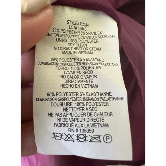 X By Xscape Mesh Inset Fit & Flare Pleated Iridescent Skirt Cocktail Dress 8 - Picture 8 of 8